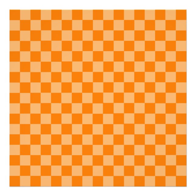 Orange Combination Classic Checkerboard von STaylo Fotodruck (Vorne)