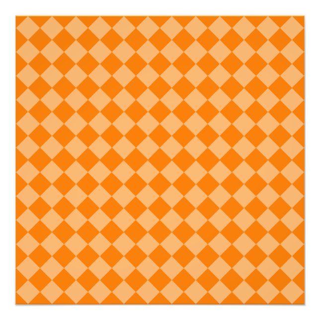 Orange Combination Diamond Pattern STaylor Fotodruck (Vorne)
