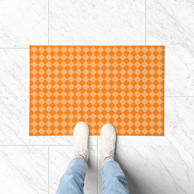 Orange Combination Diamond Pattern STaylor Fußmatte (Indoor)