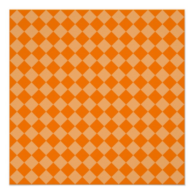 Orange Combination Diamond Pattern STaylor Poster (Vorderseite)