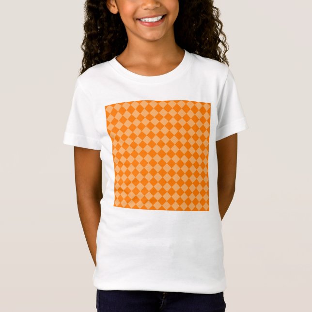 Orange Combination Diamond Pattern STaylor T-Shirt (Vorderseite)