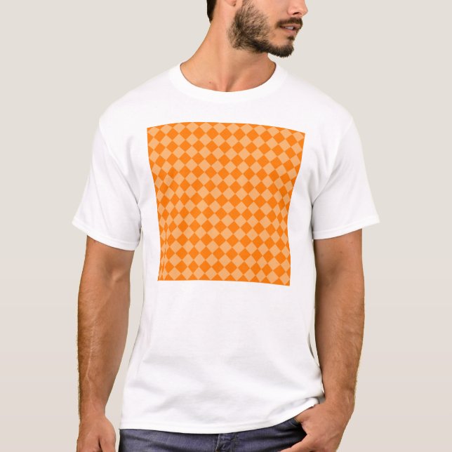 Orange Combination Diamond Pattern STaylor T-Shirt (Vorderseite)