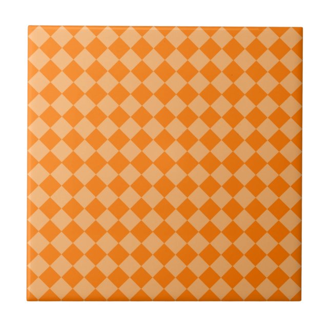 Orange Combination Diamond Pattern von STaylor Fliese (Vorderseite)