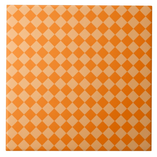 Orange Combination Diamond Pattern von STaylor Fliese (Vorderseite)