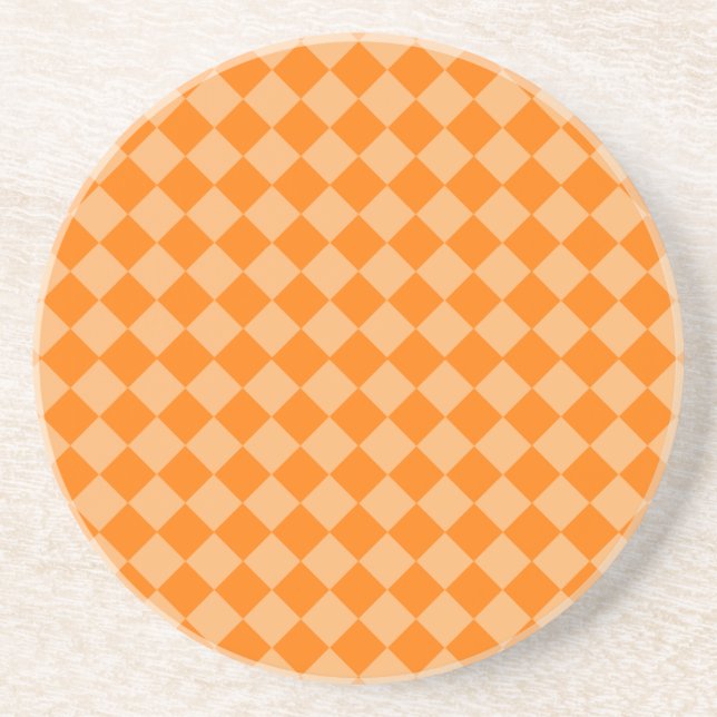 Orange Combination Diamond Pattern von STaylor Getränkeuntersetzer (Vorne)