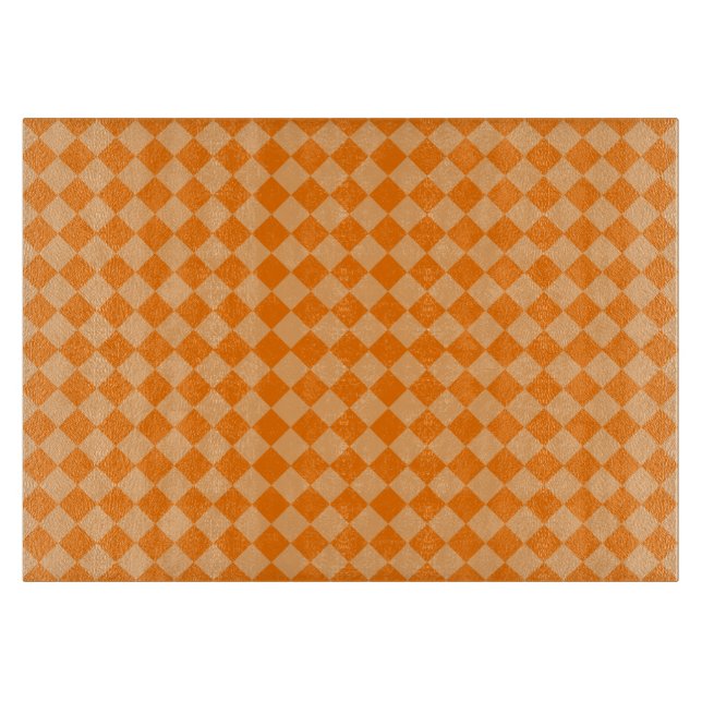 Orange Combination Diamond Pattern von STaylor Schneidebrett (Vorderseite)