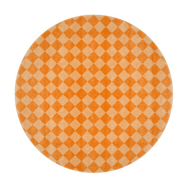 Orange Combination Diamond Pattern von STaylor Schneidebrett (Vorderseite)