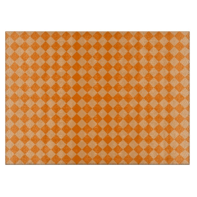 Orange Combination Diamond Pattern von STaylor Schneidebrett (Vorderseite)