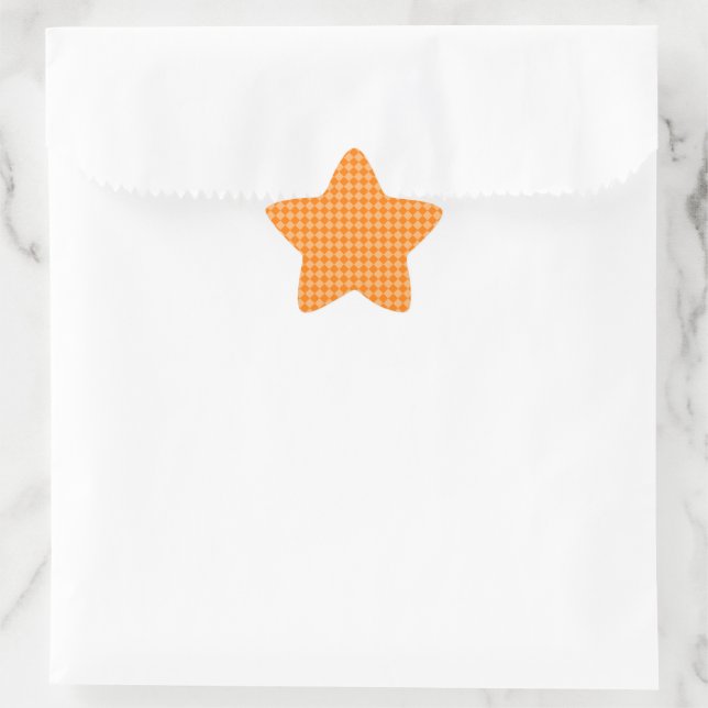 Orange Combination Diamond Pattern von STaylor Stern-Aufkleber (Tasche)