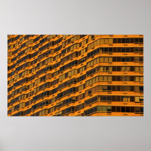 ORANGE CONCRETE GEBÄUDE POSTER