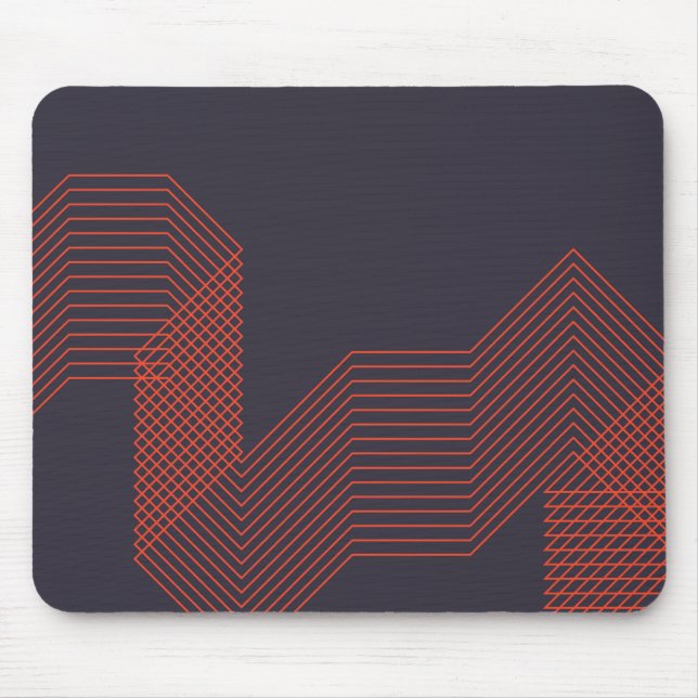 Orange coole, trendige Dekoration Mousepad (Vorne)