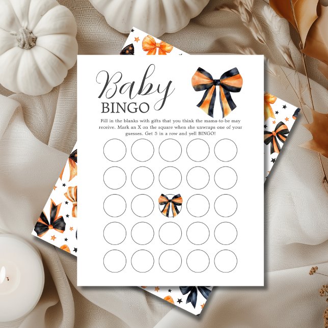 Orange Coquette | Halloween Baby Bingo Game Sheets (Von Creator hochgeladen)