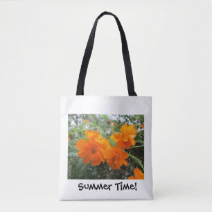Orange Cosmos Blume Foto Print on White