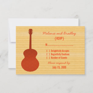 Orange Country Guitar Response Card RSVP Karte