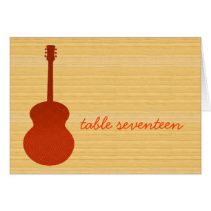 Orange Country Guitar Tischnummer Card