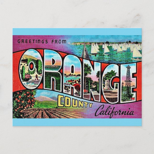 Orange County CA Postkarte (Vorderseite)