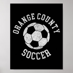 Orange County Fußball Retro abgenutzt 90er Vintage Poster