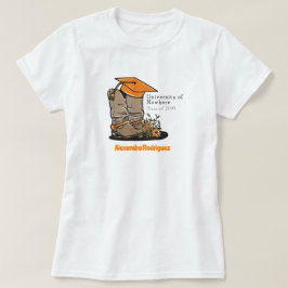 Orange Cowboy Boot Graduation Cap & Blume T-Shirt