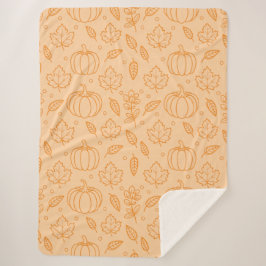 Orange Cozy Autumn Fall Harvest Design Sherpadecke