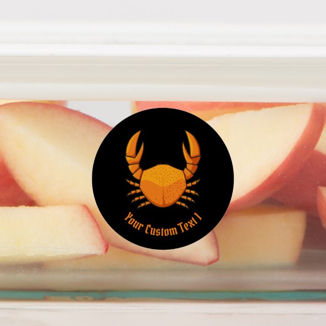 Orange Crab Etiketten (Befestigt)