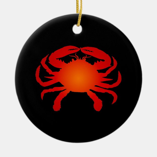 Orange Crab Keramik Ornament (Vorne)