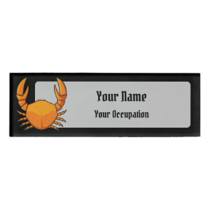 Orange Crab Namenschild