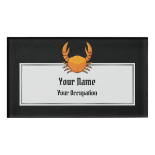 Orange Crab Namenschild