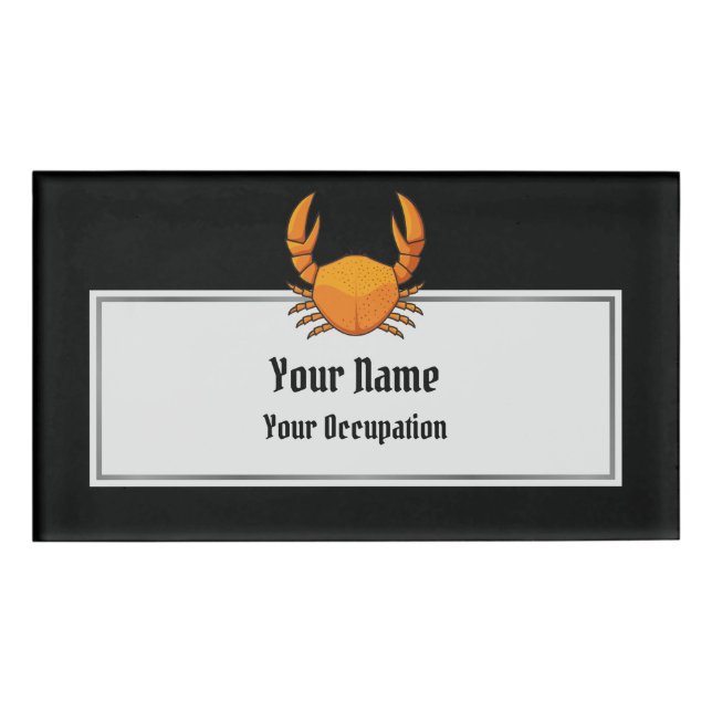 Orange Crab Namenschild (Vorderseite)