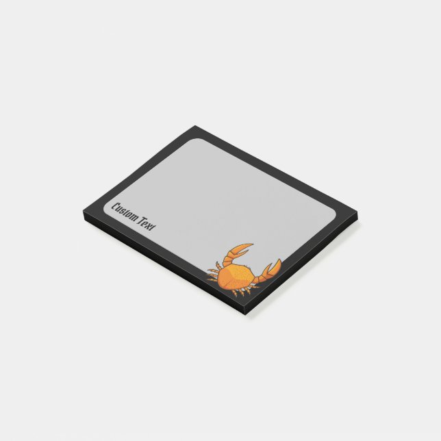 Orange Crab Post-it Klebezettel (angewinkelt)