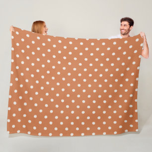 Orange Cream Dots Geburtstag Fleecedecke