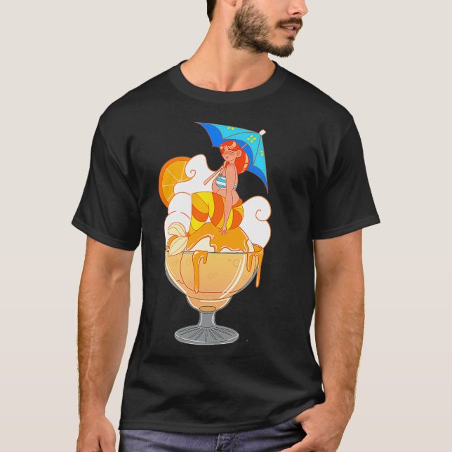 Orange Cream Mermaid T-Shirt (Vorderseite)