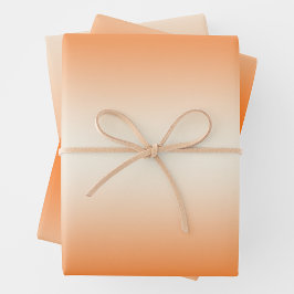 Orange & Cream Trendy & Elegant Gradient  Geschenkpapier Set