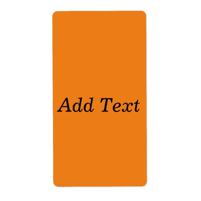 Orange Create your own Add Text Custom (Vorne)