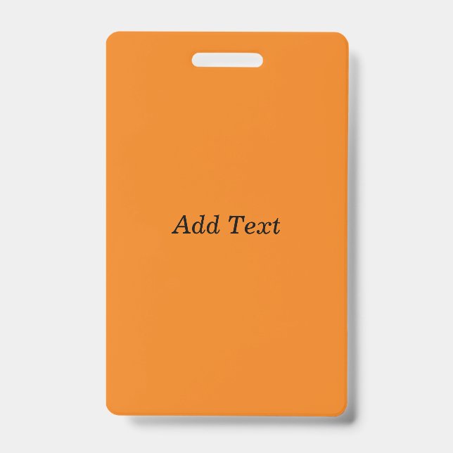 Orange Create Your Own Add Text Custom Ausweis (Vorderseite)