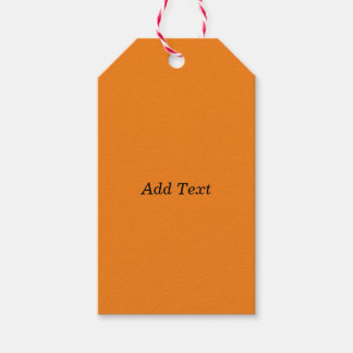 Orange Create your own Add Text Custom Geschenkanhänger