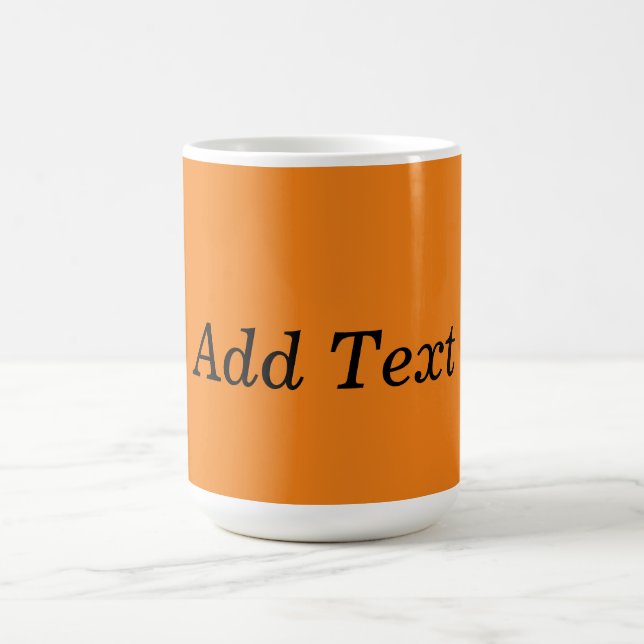 Orange Create your own Add Text Custom Kaffeetasse (Mittel)
