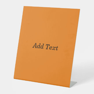 Orange Create Your Own Add Text Custom Sockelschild