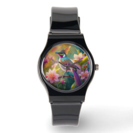 Orange Created Rainbow Jay Fantasy Bird Armbanduhr