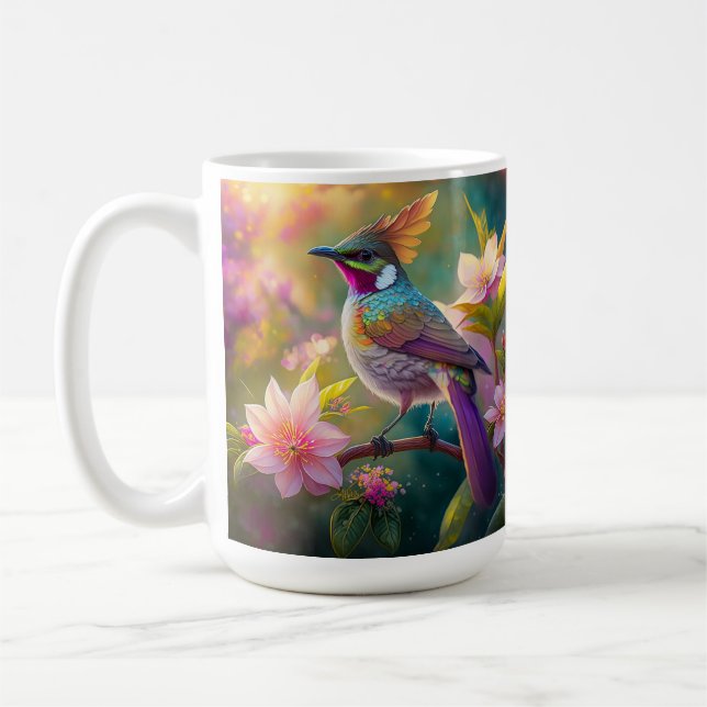 Orange Created Rainbow Jay Fantasy Bird Kaffeetasse (Links)