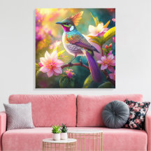 Orange Created Rainbow Jay Fantasy Bird