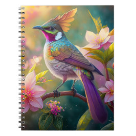 Orange Created Rainbow Jay Fantasy Bird Notizblock