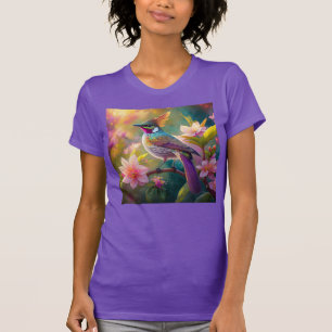 Orange Created Rainbow Jay Fantasy Bird T-Shirt