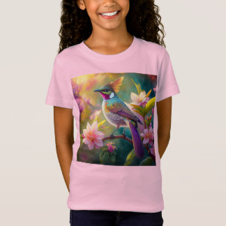 Orange Created Rainbow Jay Fantasy Bird T-Shirt