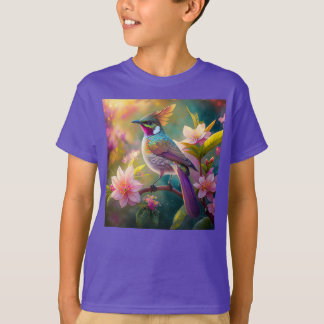 Orange Created Rainbow Jay Fantasy Bird T-Shirt