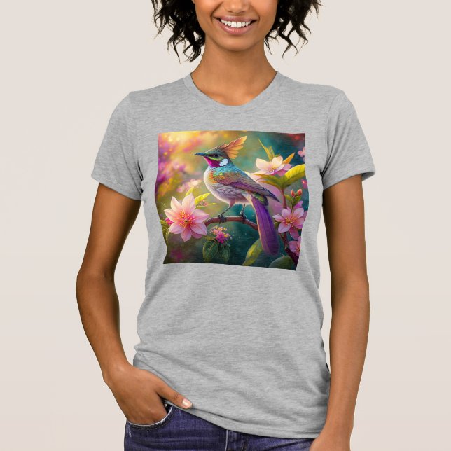 Orange Created Rainbow Jay Fantasy Bird T-Shirt (Vorderseite)