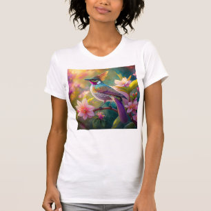 Orange Created Rainbow Jay Fantasy Bird T-Shirt