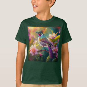 Orange Created Rainbow Jay Fantasy Bird T-Shirt