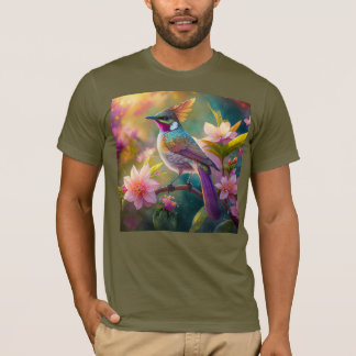 Orange Created Rainbow Jay Fantasy Bird T-Shirt