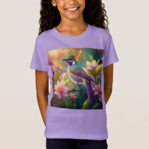 Orange Created Rainbow Jay Fantasy Bird T-Shirt
