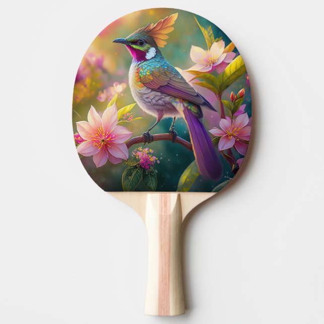 Orange Created Rainbow Jay Fantasy Bird Tischtennis Schläger (Vorderseite)